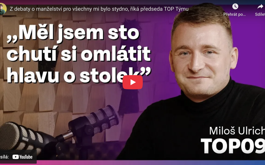 YouTuber Lukefry zpovídal předsedu Miloše Ulricha